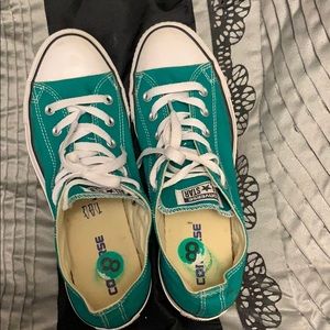 Turquoise all star converse
